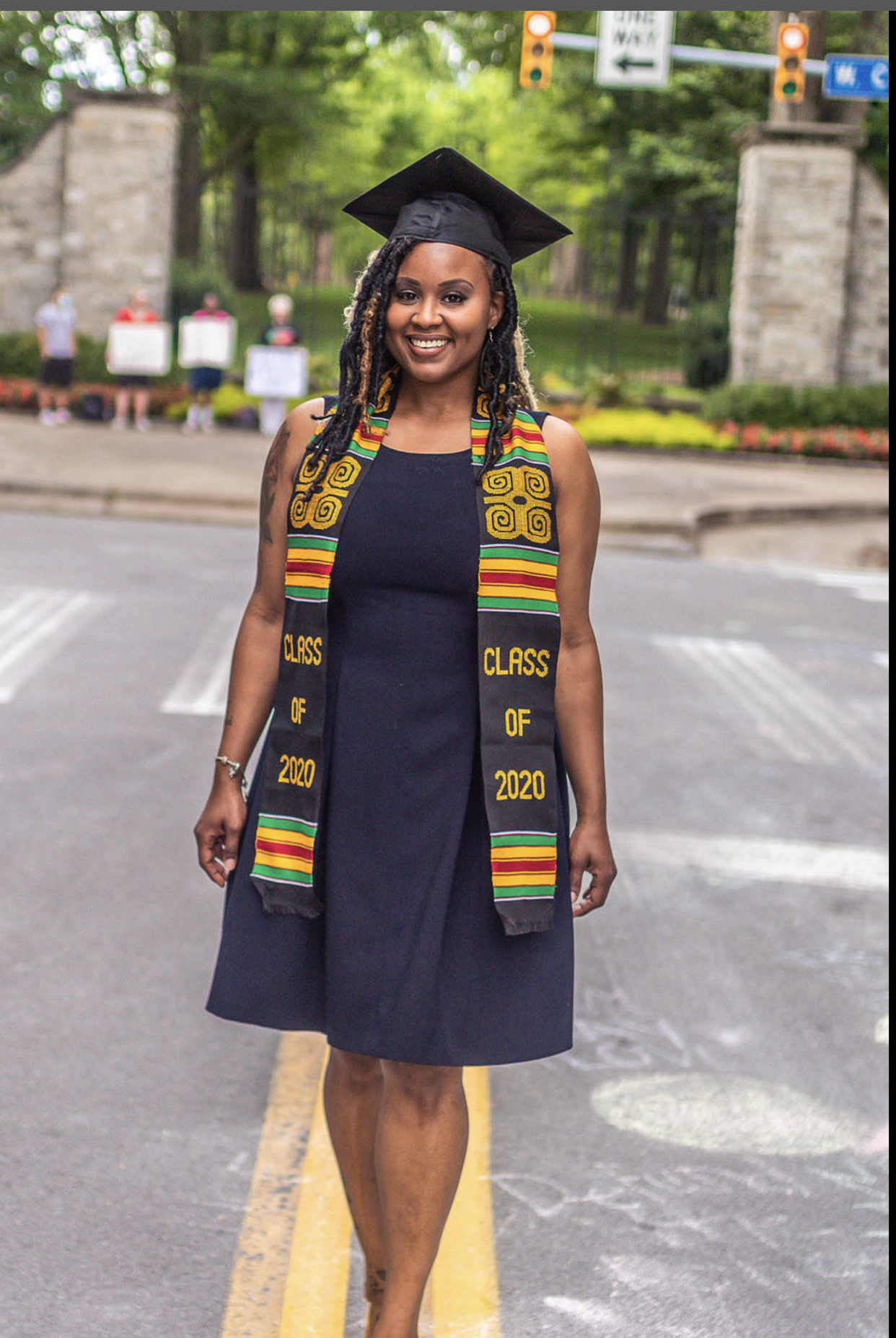 Kia Woodson, founder of Klean IQ, at her graduation.